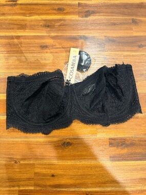 Cosabella Black Lace Strapless Balconette Bra